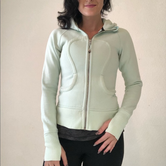 lululemon athletica Tops - Lululemon mint green hoodie w/ thumb holes size XS